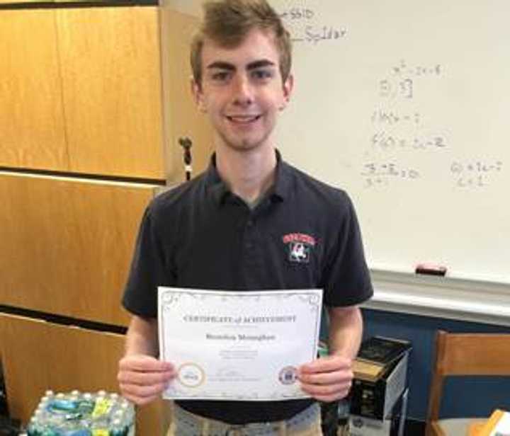 Brendan Monaghan, a senior at Stepinac High School, won the Business and Economic Clubs Stock Market Challenge. 