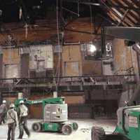 <p>Construction is well underway at the Bronxville High School auditorium. </p>