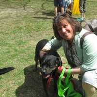 <p>Elaine Verardo with her dog Dixie. </p>