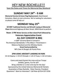 New Rochelle Plans Two-Day Memorial Day Celebration