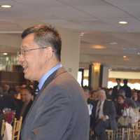 <p>Naixi Nelson Li, MD, chief of anesthesiology at NewYork-Presbyterian/Lawrence Hospital, talks to the audience.</p>