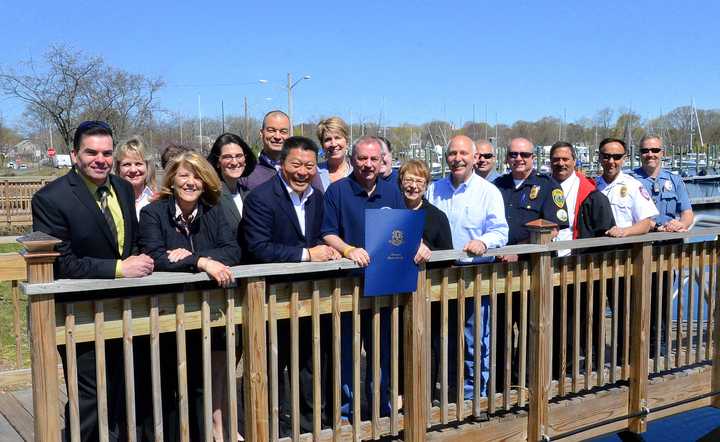 Francis Craig Ervin, a Vietnam War veteran and former member of the Fairfield Police Department, is honored with a citation from the Connecticut General Assembly.