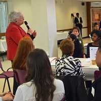 <p>State Assemblywoman Sandra Galef, D-Ossining, addressing the group.</p>