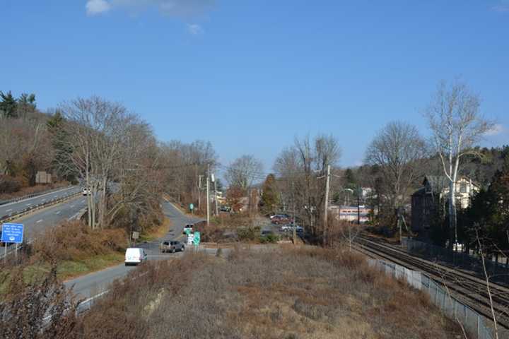 The site for Conifer Realty&#x27;s Chappaqua Station housing proposal.