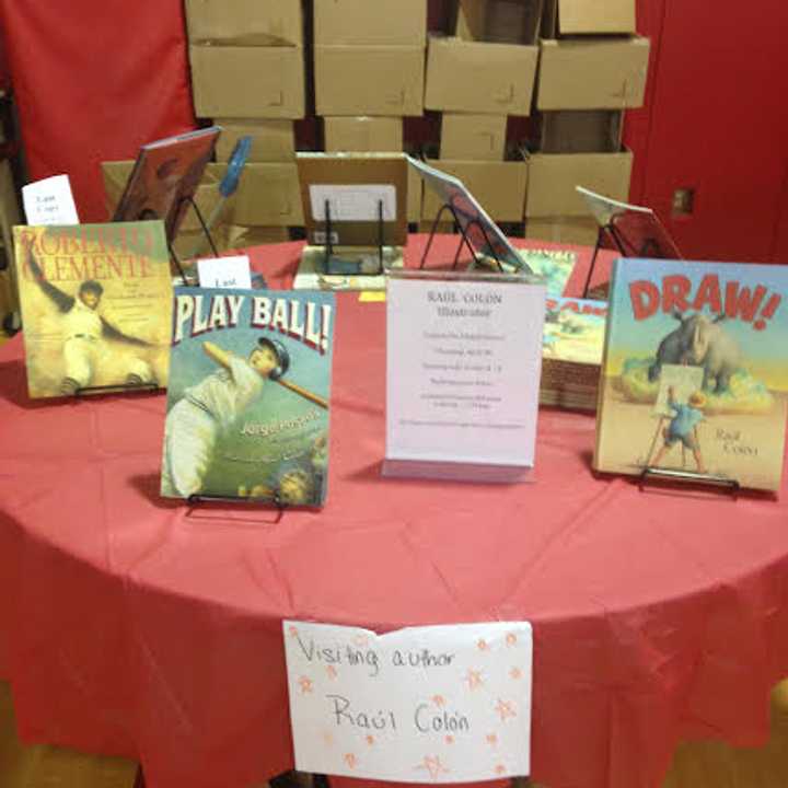 The works of author and illustrator Raúl Colón during his visit at The Chapel School.