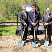 <p>From left,  Hastings-on-Hudson Village Mayor Peter Swiderski, GDC Founder and Principal Martin Ginsburg and Westchester County Executive Rob Astorino.</p>