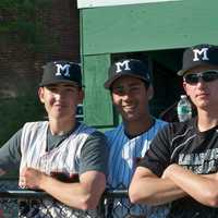 <p>Tigers watch action from the dugout.</p>