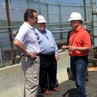 <p>Gov. Andrew Cuomo received a briefing at Indian Point on Sunday, a day after a transformer failure.</p>