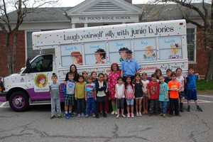The Laugh Yourself Silly Tour Bus Visits Pound Ridge Elementary