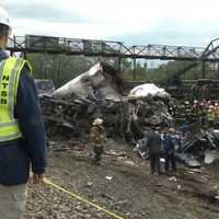 <p>A look at the devastation at the site of the derailment near Philadelphia.</p>