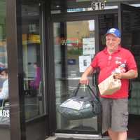 <p>Ralph Fiorentino, the owner&#x27;s brother, making a noon delivery.</p>