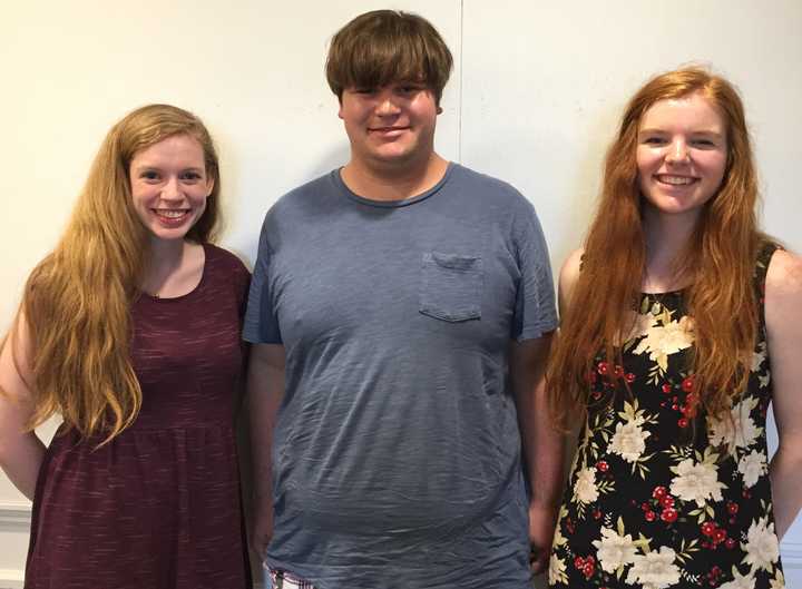 Members of the Apprentice Company, from left, Sadie Andros of Westport, Max Kenyon of Darien and Kyra Baldwin of Greenwich.