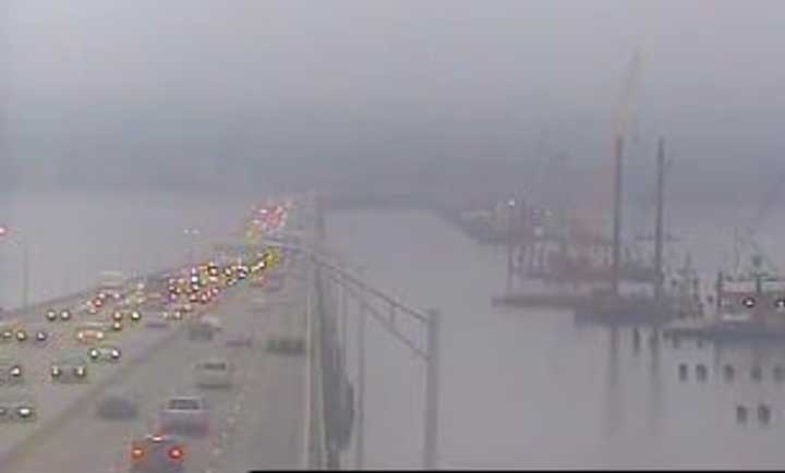 A look at conditions on the Tappan Zee Bridge on Tuesday.