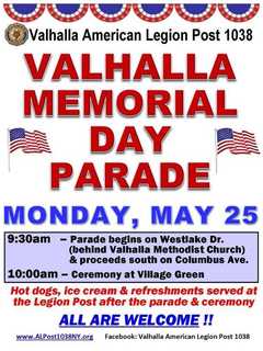 Valhalla American Legion To Have Memorial Day Parade