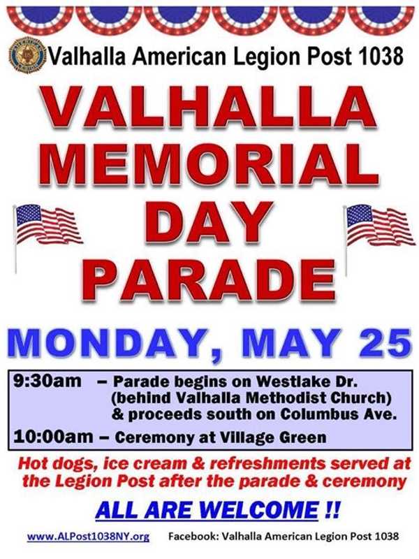 Valhalla American Legion To Have Memorial Day Parade
