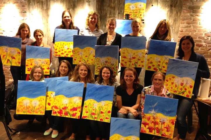 Darien's Royle Moms Go To Town With Evening Of Painting