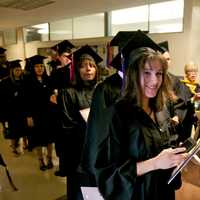 <p>Students line up for Norwalk Community College&#x27;s commencement ceremonies Thursday at the school&#x27;s West Campus. </p>