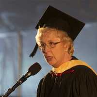 <p>Interim Dean of Students Carol Smith Harker speaks. </p>