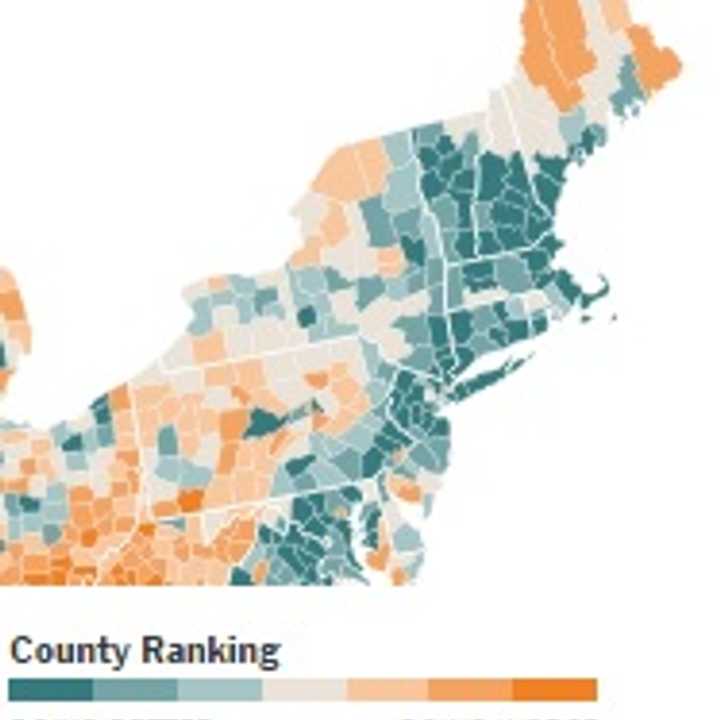 Westchester County ranked 98 of 3,135 counties in the U.S.