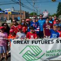 <p>A group from the Wakeman Boys &amp; Girls Club marches in Monday&#x27;s Fairfield parade.</p>