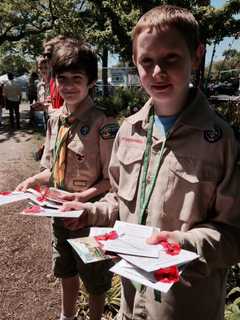 Greenwich Boy Scouts Help Honor Veterans At Town Party