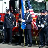 <p>Members of the Fairfield Fire Department get ready to join the parade.</p>