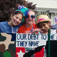 <p>Kids on one of the floats at Monday&#x27;s parade.</p>