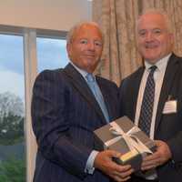 <p>Frank Corvino, left, and Tim Leddy at the Visiting Nurse Services in Westchester gala.</p>