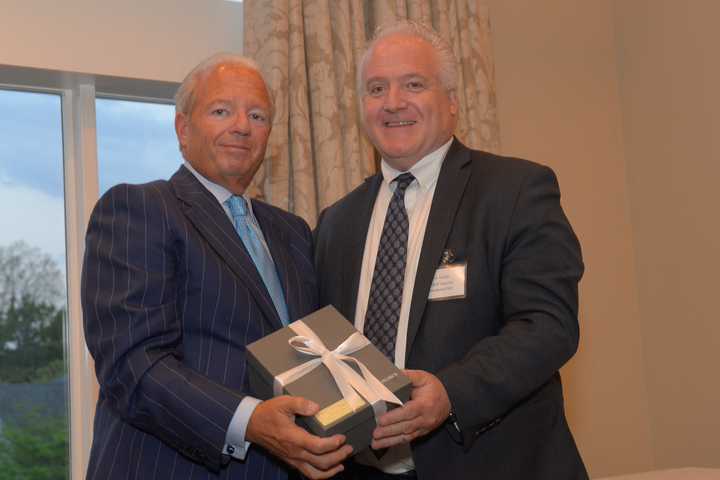 Frank Corvino, left, and Tim Leddy at the Visiting Nurse Services in Westchester gala.