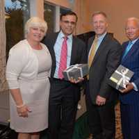 <p>Mary Gadomski, Dr. Sumir Sahgal, Michael Gargiulo, Frank Corvino, Tim Leddy at the gala.</p>