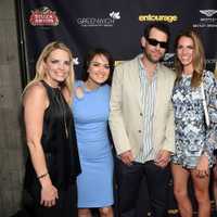 <p>Left to right: Ginger Stickel, Wendy Stapleton Reyes, Doug Ellin, Maddie Diehl, Colleen deVeer and Carina Crain at the screening of Entourage.</p>