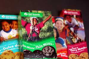 Girl Scouts Load Up At WCC For Cookie Drop For The Military