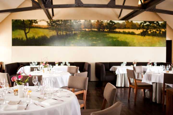 The dining room of Blue Hill at Stone Barns, one of the world&#x27;s top restaurants.