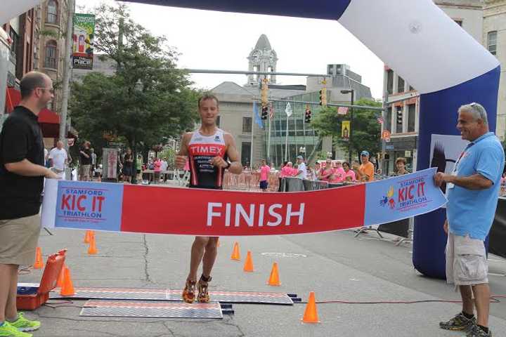 Easton's Thomas Taking Center Stage In Party For Stamford Triathlon