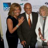 <p>From left: Hoda Kotb, Harry Belafonte and wife, Regis Philbin.</p>