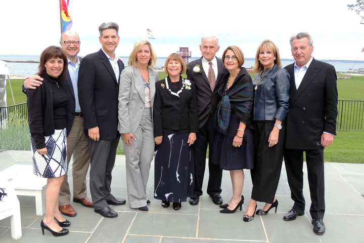 (L-R) Laurie and Stephen Girsky of Mamaroneck; Michael and Nancy Kanterman of Mamaroneck; Suzi and Martin Oppenheimer of Mamaroneck; Judith Hyman Darsky of Larchmont; and Sherry and Robert Wiener of Mamaroneck.