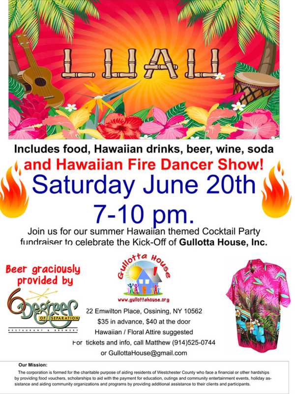 Luau In Ossining To Benefit Gullotta House