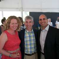 <p>From L: Amy and Keith Ferguson, Dan Gagliardi, Dan Guyder at the Westchester Land Trust benefit at Old Salem Farm.</p>