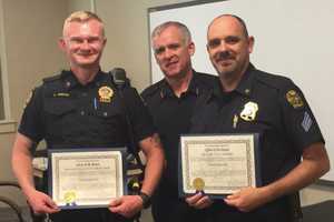 Two Greenwich Cops Honored For Saving Life Of Man Caught In Garbage Truck