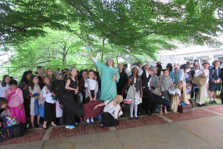 Irvington Students File Papers in Annual Immigration Day Re-enactment 