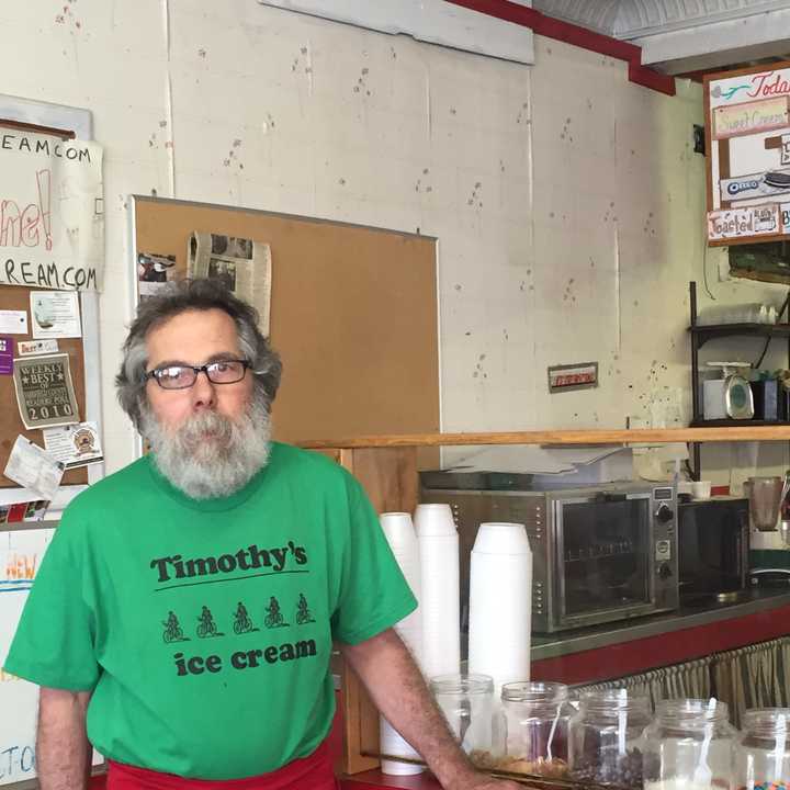 Timothy Larkin, the owner of Timothy&#x27;s Ice Cream in Bridgeport.