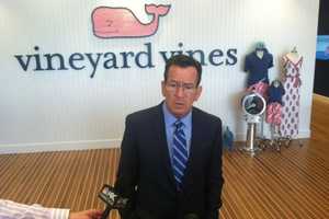 Malloy Boasts Of Job Growth In Visit To Stamford's Vineyard Vines