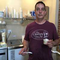 <p>John Caldarola owns Village Creamery  with his wife, Kristin.</p>