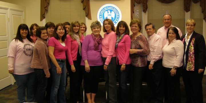 Eastchester Town Supervisor Anthony Colavita wore his finest pink shirt to support breast cancer awareness on Friday.