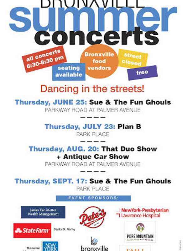 Bronxville Chamber Sponsors Free Outdoor Concerts