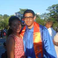 <p>Michael Zepeda and Meoldy Kauirez were celebrating Zepeda&#x27;s graduation. Zepeda will be attending Berkeley College in the fall.</p>