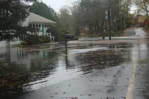 Flooding Begins In Darien As Sandy Arrives