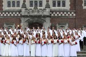 Red Roses, Summer Showers As Bronxville High School Celebrates Graduation