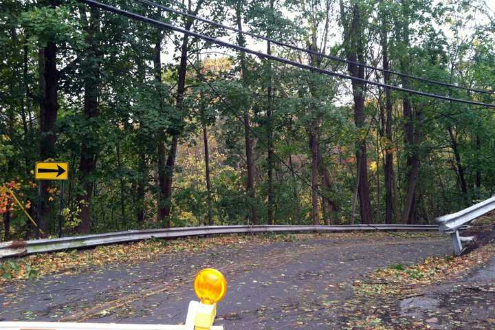 Con Edison crews first started working here at the S-curve at Old Albany Post Road in Ossining.