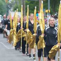 <p>The Light Sabers Drum &amp; Bugle Corps in Sunday&#x27;s Barnum Festival Great Street Parade.</p>